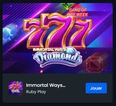 Immortal Ways Diamonds Casino 777 slot